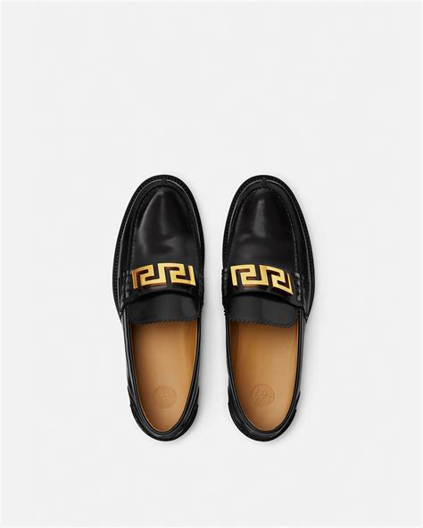 cheap versace loafers|versace greca loafers male black.